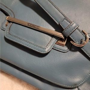 Blue/Aqua Coach Satchel Purse